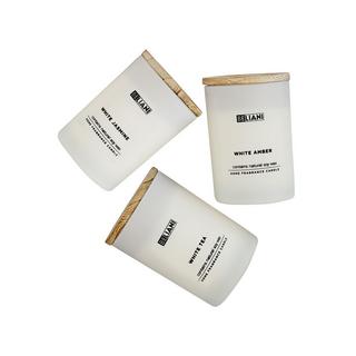 Beliani Lot de 3 bougies parfumées en Cire de soja SIMPLICITY  