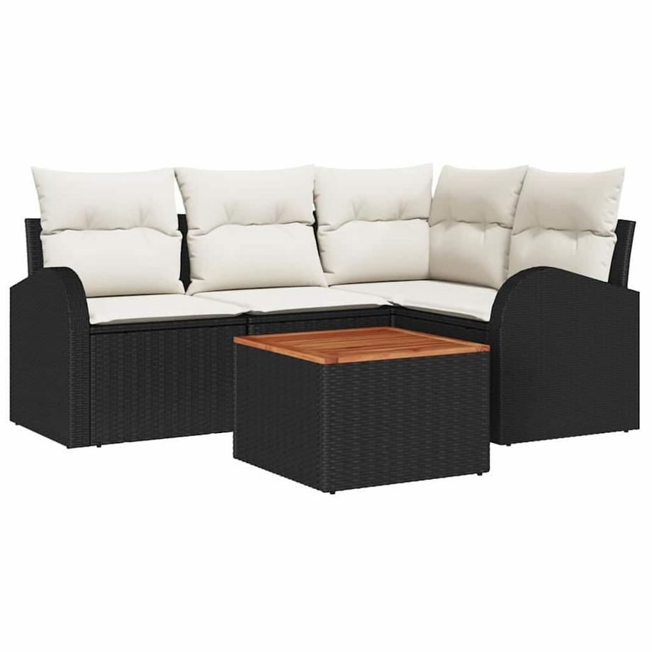 Gartensofa-set poly-rattan
