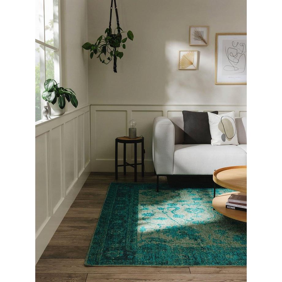 Benuta Tappeto a tessitura piatta Frencie Turchese  