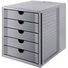 HAN Boîte à tiroirs System Box KARMA, DIN A4, 5 tiroirs fermés, -écologique  