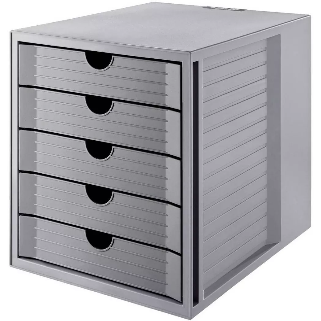 HAN - SYSTEMBOX KARMA  Schubladenbox Grau DIN A4, DIN C4 Anzahl der Schubfächer: 5, One Size, Grigio Tourterelle