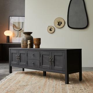 Tikamoon Mobile TV in pino massello 170 cm Thaki Black  