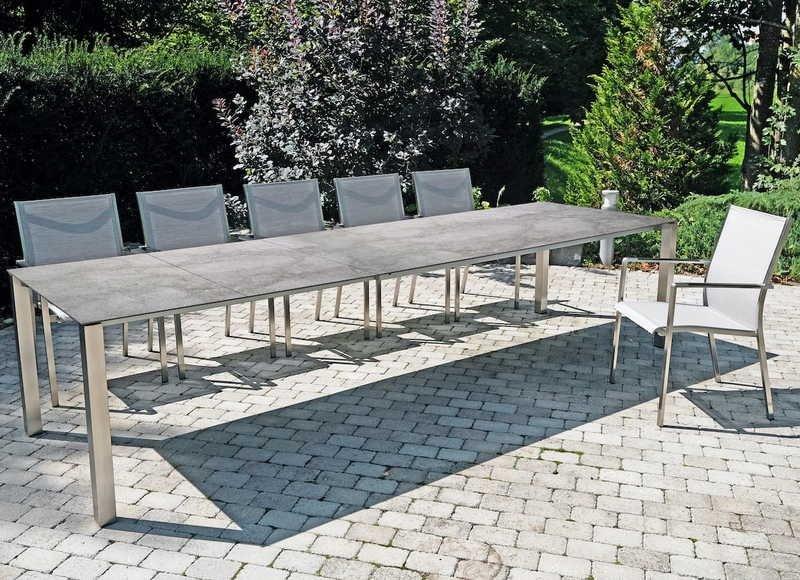 mutoni Tavolo da giardino Nevio 20 grigio nuvoloso 150-210x90  