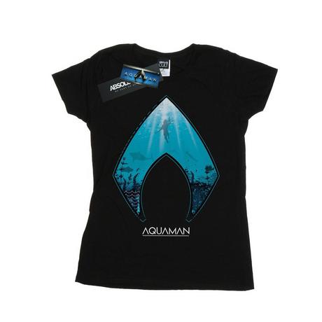 DC COMICS Aquaman Logo T-Shirt Imprimé  