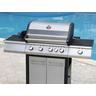 Vente-unique Barbecue à gaz avec 4 brûleurs, 1 réchaud latéral et 1 rôtissoire 148x56x121 cm - ROASTY  