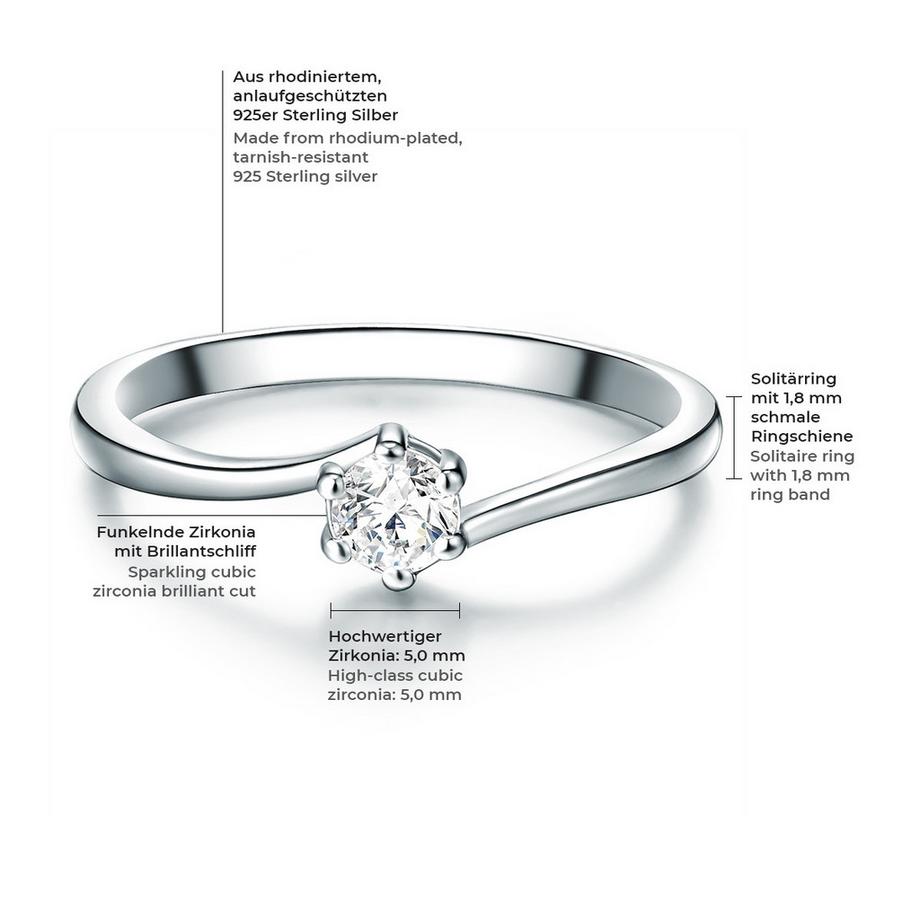 Rafaela Donata  Ring Sterling Silber Zirkonia weiß 