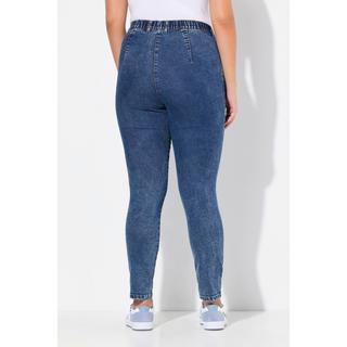 Ulla Popken  Jeans modello Sarah con gamba aderente, tessuto elasticizzato e tasche con zip 