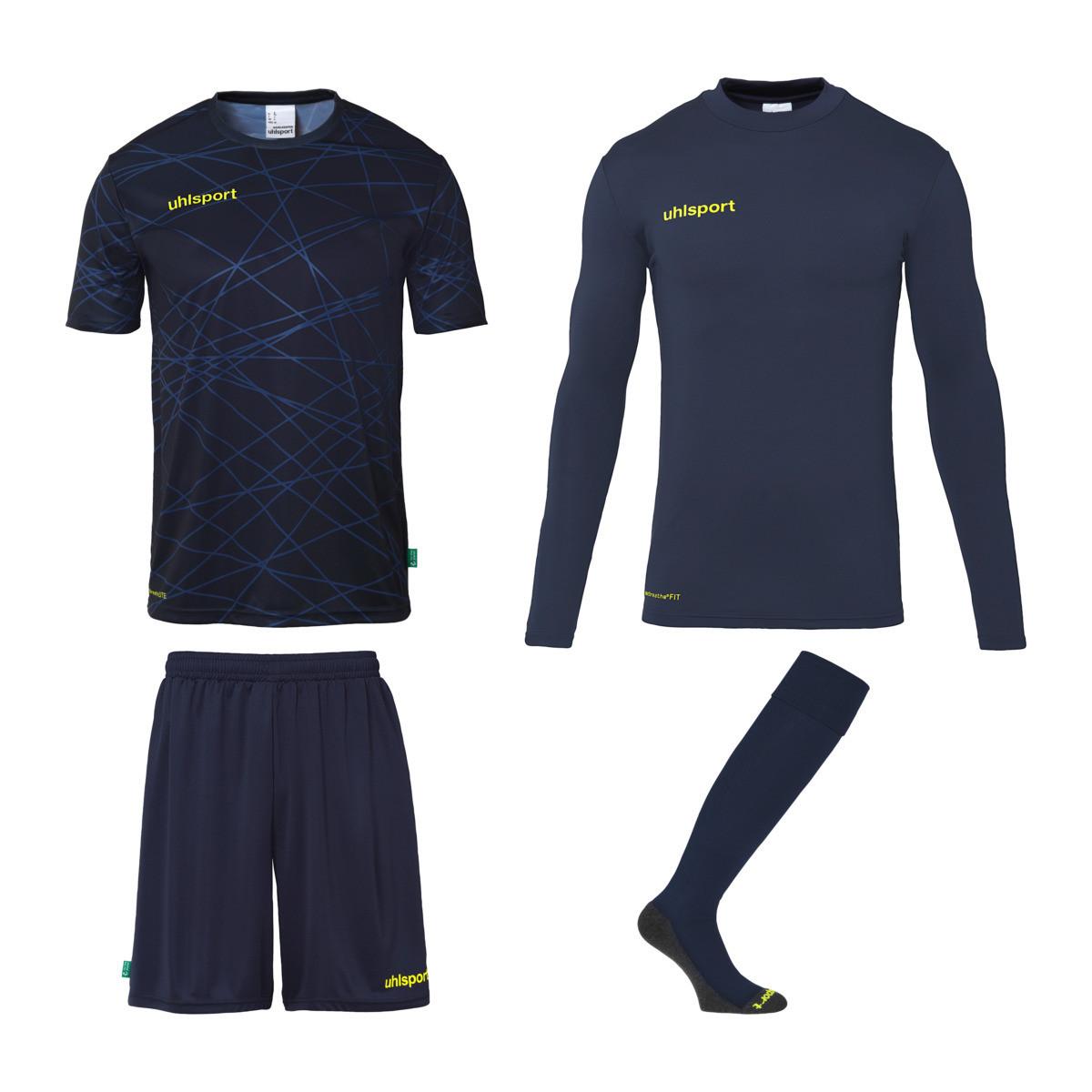 Uhlsport  kit maglia calcio, pantaloncini e calzettoni da portiere uhlport prediction 