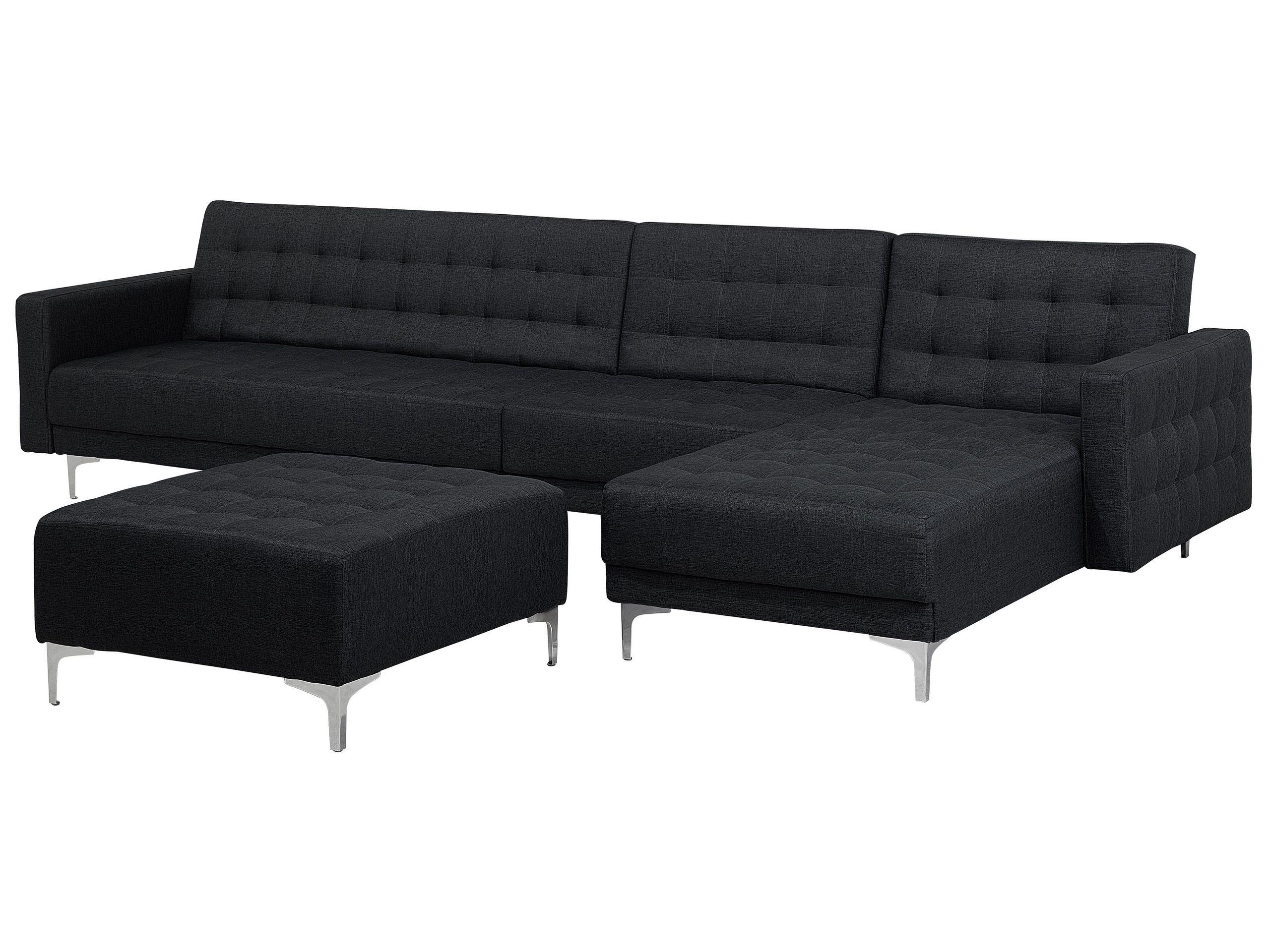 Beliani Ecksofa mit Ottomane aus Polyester Modern ABERDEEN  