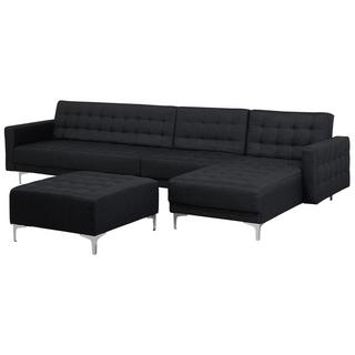 Beliani Ecksofa mit Ottomane aus Polyester Modern ABERDEEN  