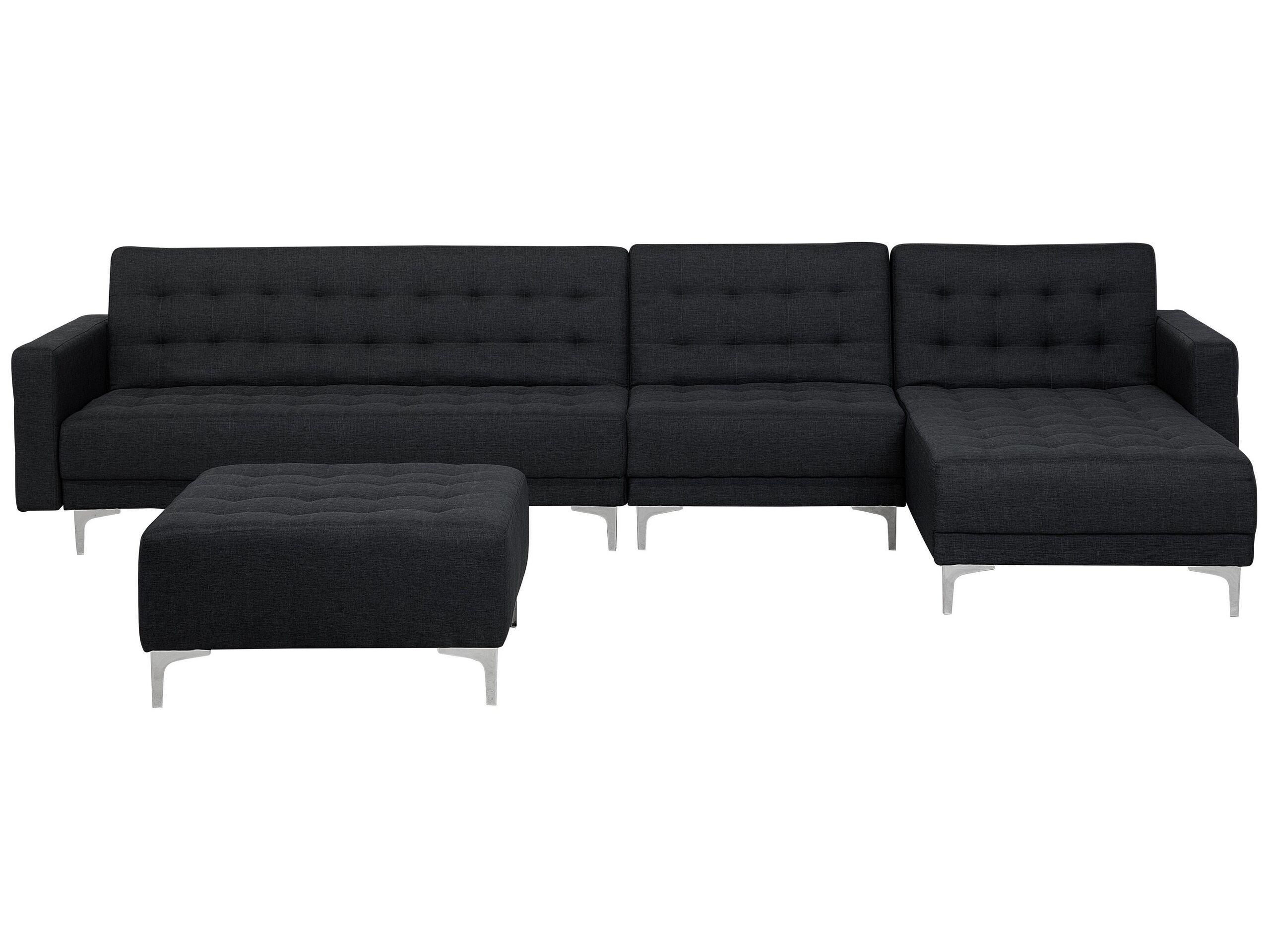 Beliani Ecksofa mit Ottomane aus Polyester Modern ABERDEEN  