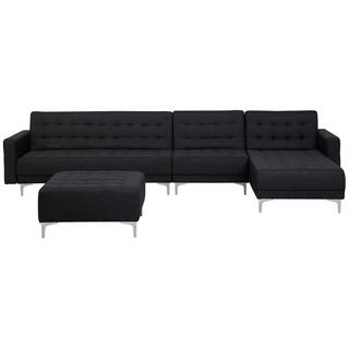 Beliani Ecksofa mit Ottomane aus Polyester Modern ABERDEEN  