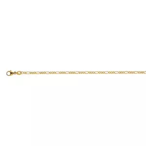 Bracelet figaro en or jaune 750, 2,3mm, 19cm