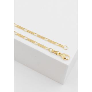 MUAU Schmuck  Bracelet Figaro Gelbgold 750, 2.3mm, 19cm 