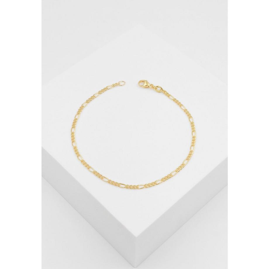 MUAU Schmuck  Bracelet Figaro Gelbgold 750, 2.3mm, 19cm 