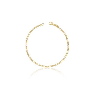 Bracelet Figaro Gelbgold 750, 2.3mm, 19cm