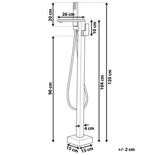 Beliani Rubinetteria per vasca da bagno freestanding en Materiale sintetico Moderno DELLA  