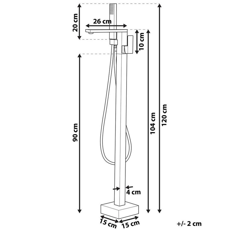 Beliani Freistehende Badewannenarmatur aus Kunststoff Modern DELLA  