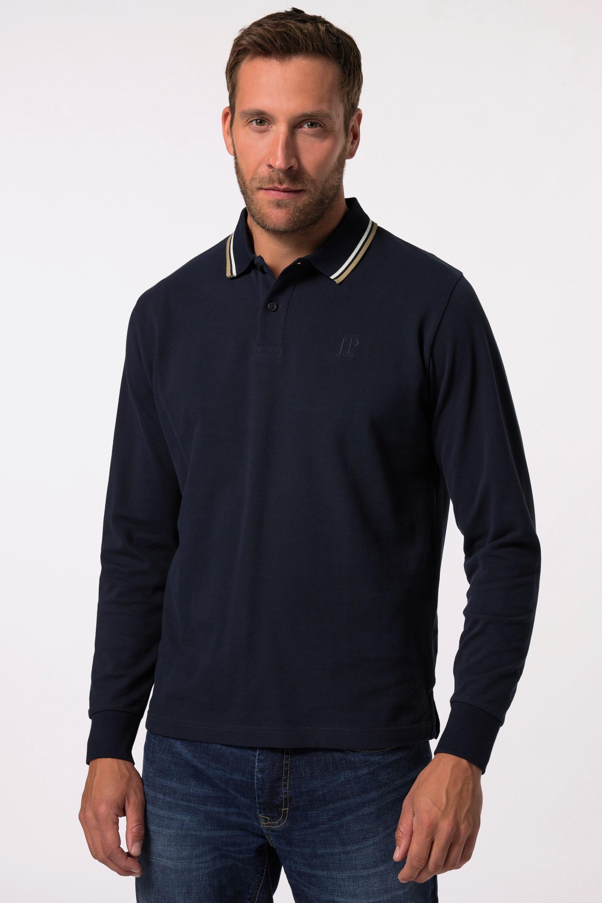 JP1880 Langarm Piqué Poloshirt  