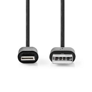 Nedis  Lightning Kabel | USB 2.0 | Apple Lightning, 8-polig | USB-A Stecker | 480 Mbps | Vernickelt | 2,00 m | Rund | PVC | Schwarz | Etikett 