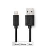Nedis  Cavo Lightning | USB 2.0 | Apple Lightning, 8-pin | USB-A Maschio | 480 Mbps | Nichelato | 2,00 m | Rotondo | PVC | Nero | Etichetta 