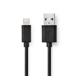Nedis  Cavo Lightning | USB 2.0 | Apple Lightning, 8-pin | USB-A Maschio | 480 Mbps | Nichelato | 2,00 m | Rotondo | PVC | Nero | Etichetta 