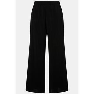 Ulla Popken Marlene Plisseehose weites Bein Elastikbund  