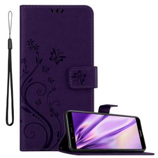Cadorabo  Hülle für Honor 7C  Huawei Y7 2018 Blumen Design Magnetverschluss 