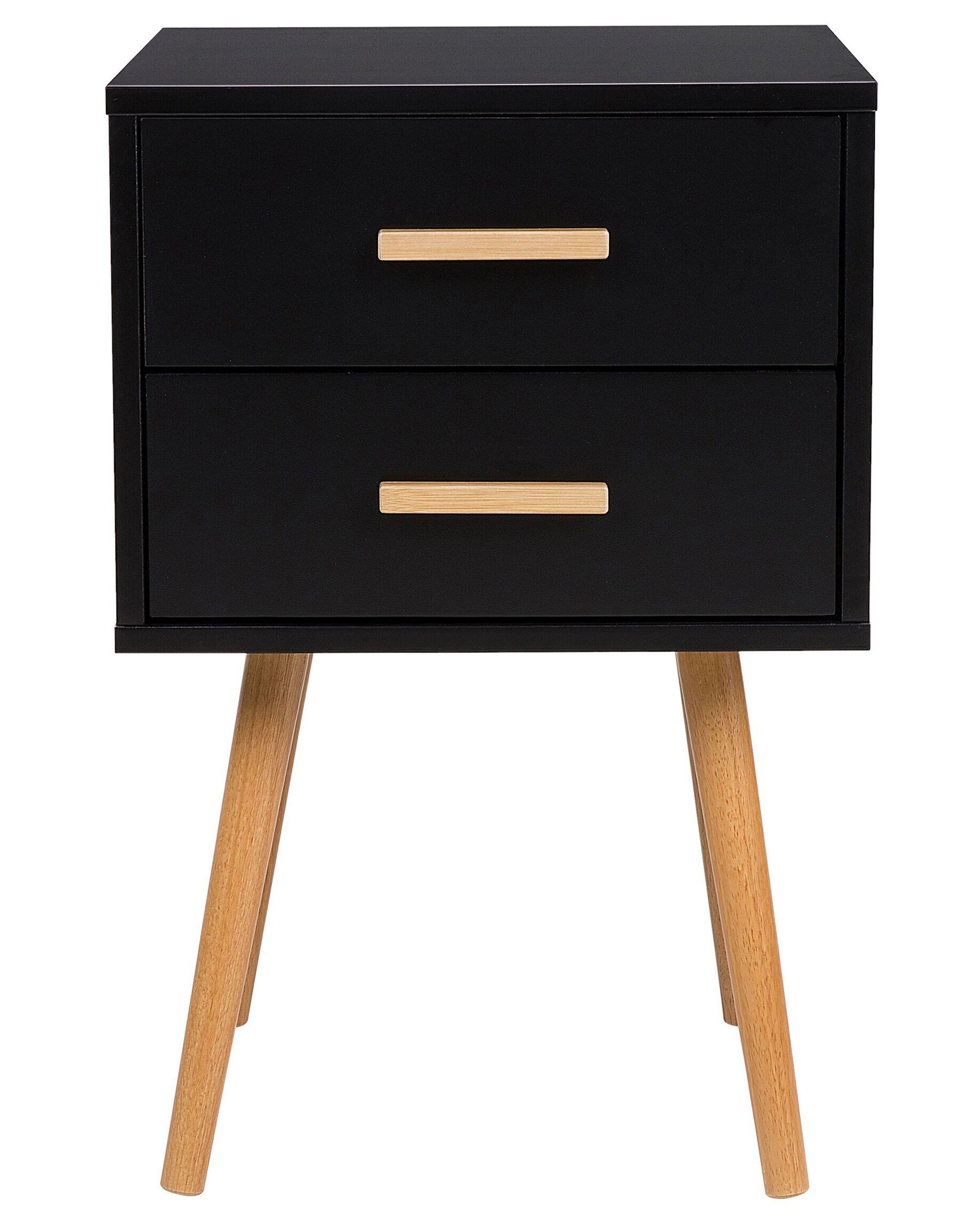 Beliani Comodino 2 cassetti en Fibra a media densità (MDF) Classico ALABAMA  