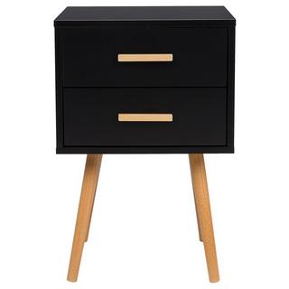 Beliani Comodino 2 cassetti en Fibra a media densità (MDF) Classico ALABAMA  