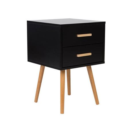 Beliani Comodino 2 cassetti en Fibra a media densità (MDF) Classico ALABAMA  