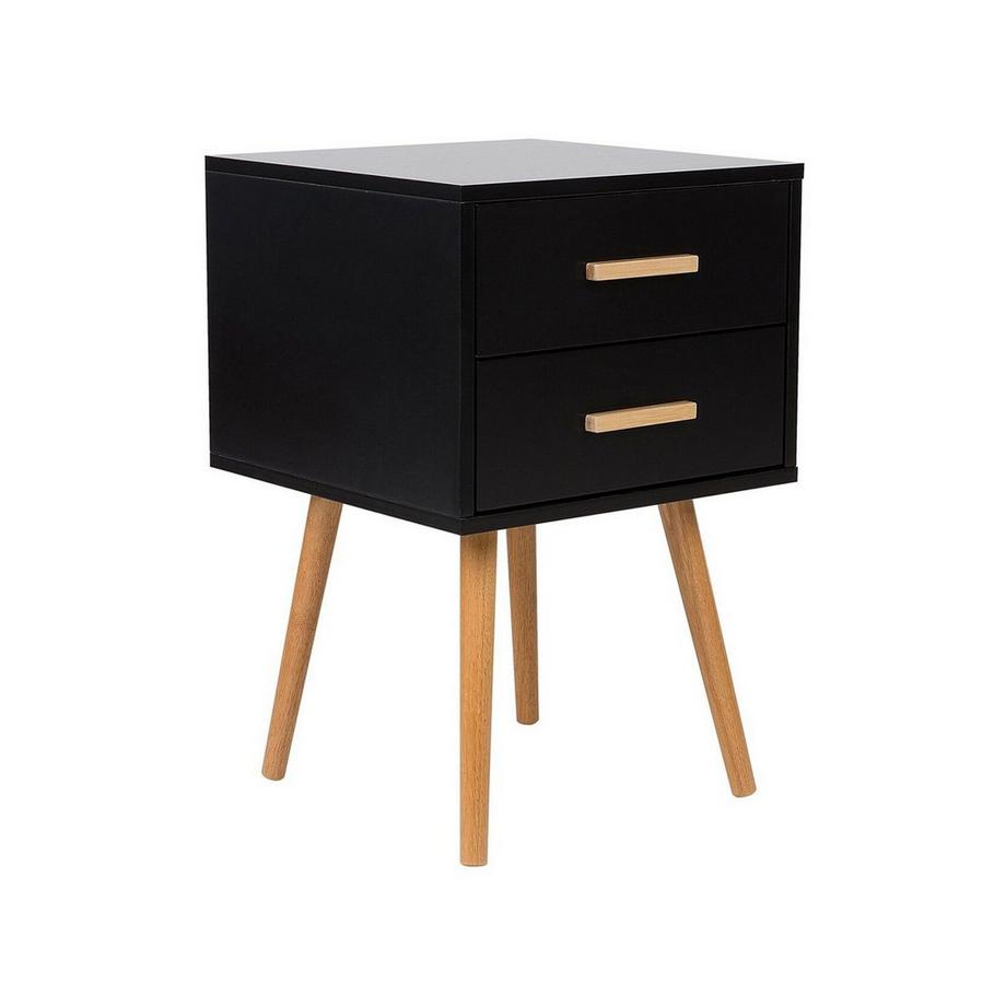 Beliani Nachttisch mit 2 Schubladen aus MDF-Platte Klassisch ALABAMA  