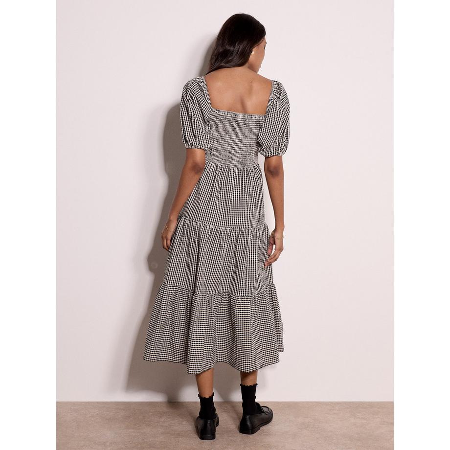 APRICOT Milchmädchen-Midaxi-Kleid aus Baumwoll-Gingham  