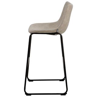 Beliani Set di 2 sedie alte en Tessuto Moderno FRANKS  