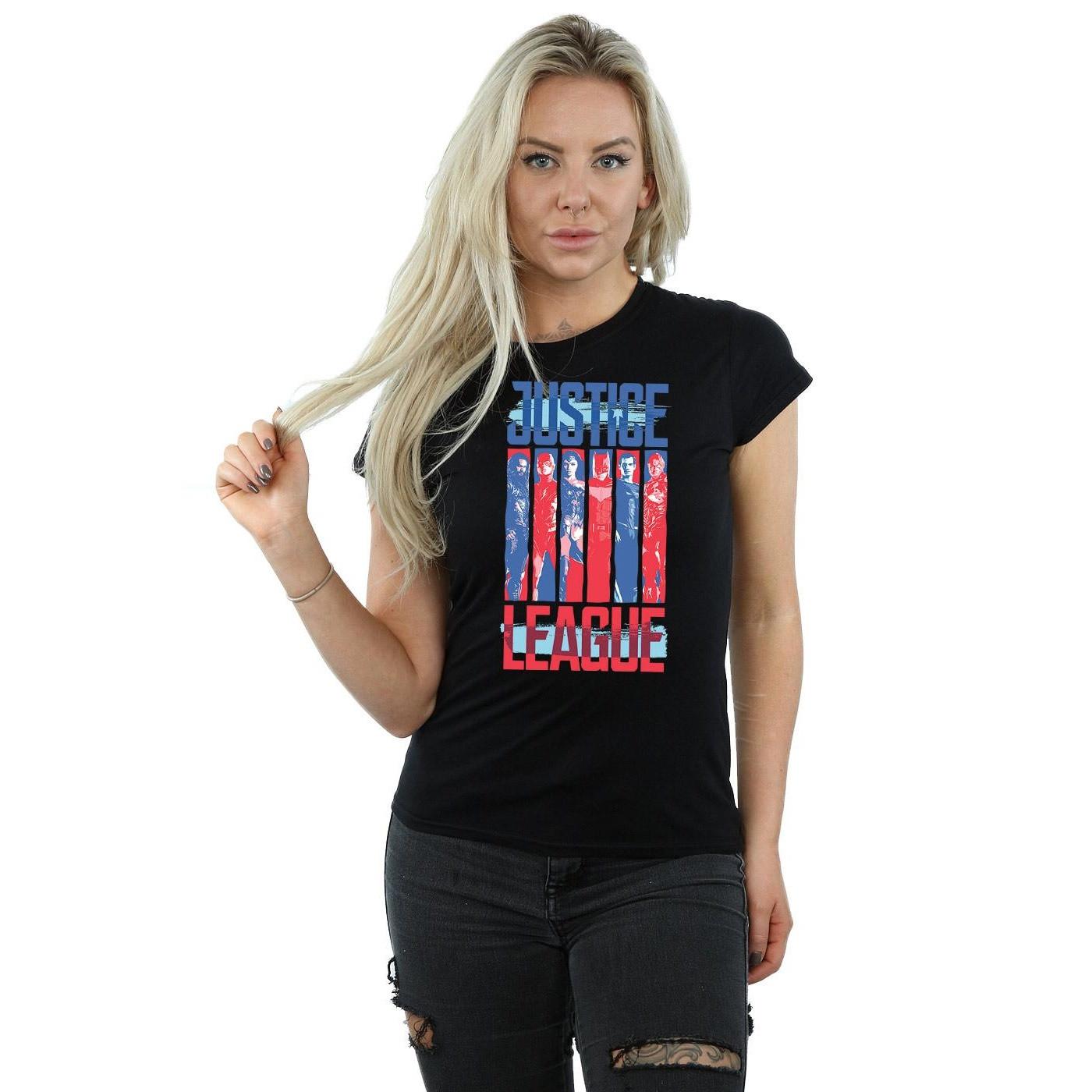 DC COMICS Justice League T-Shirt Stampata  