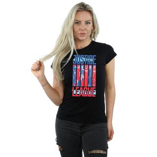 DC COMICS Justice League T-Shirt Stampata  