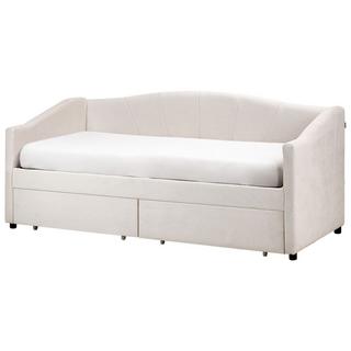 Beliani Tagesbett mit Stauraum aus Stoff Klassisch VITTEL  