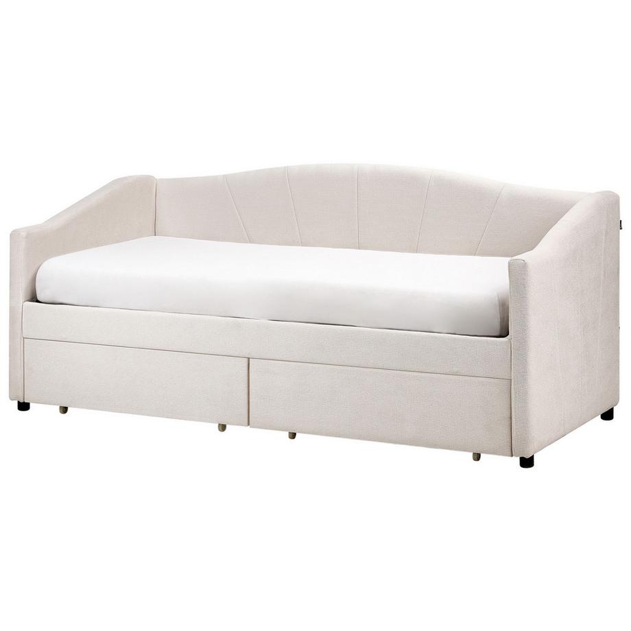 Beliani Letto da giorno con contenitore en Tessuto Classico VITTEL  