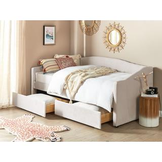 Beliani Tagesbett mit Stauraum aus Stoff Klassisch VITTEL  