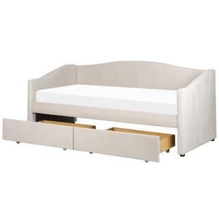 Beliani Tagesbett mit Stauraum aus Stoff Klassisch VITTEL  