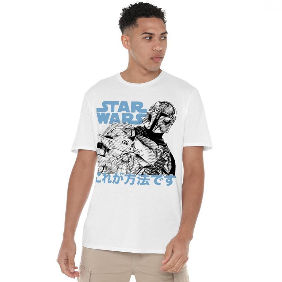 Star Wars: The Mandalorian  Maglietta Grogu E Mando Manga 