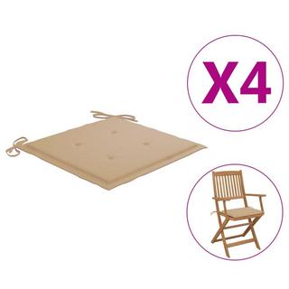 VidaXL Coussins de chaise de jardin 4 pcs   40x40x3 cm  