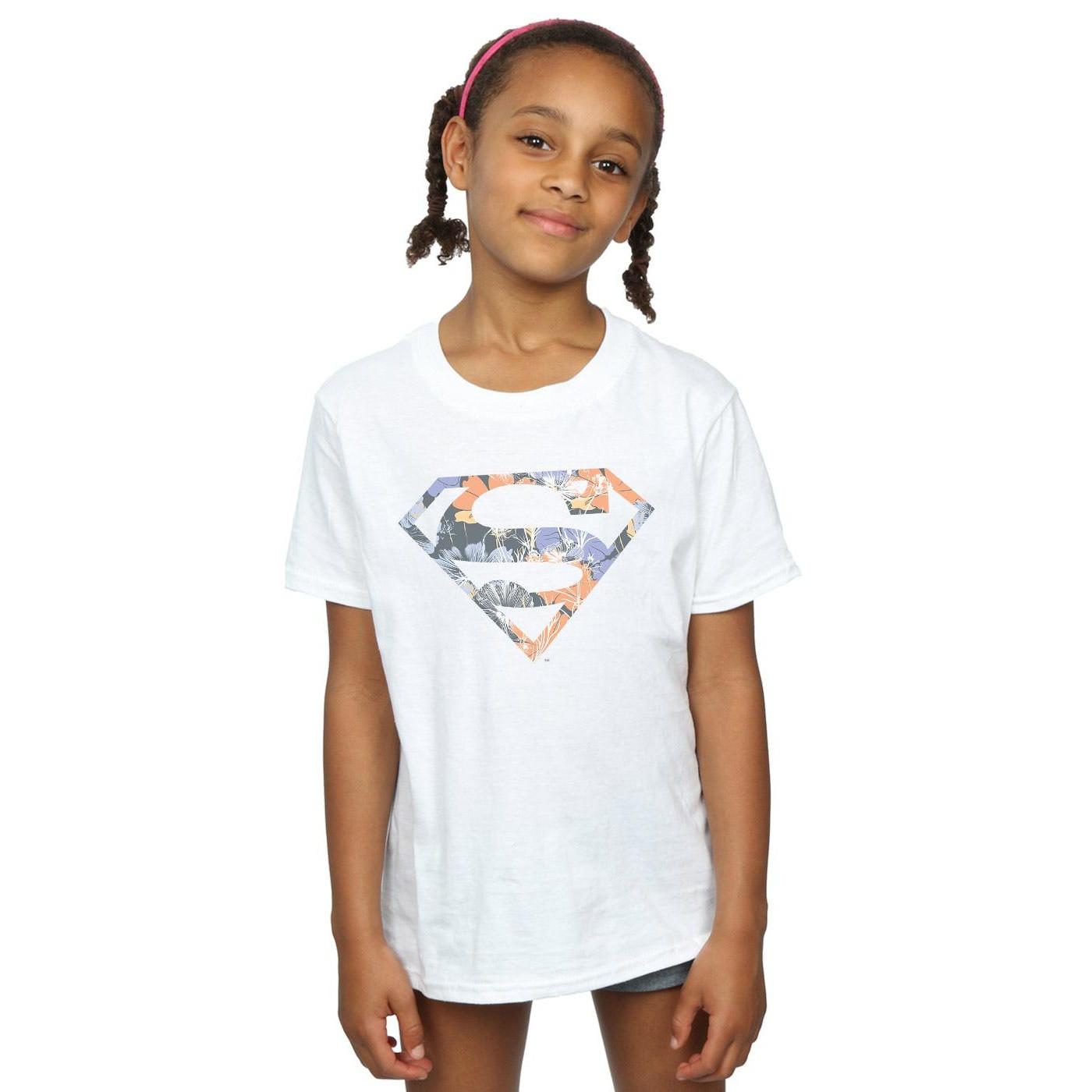 DC COMICS  Superman Floral Logo 2 TShirt 