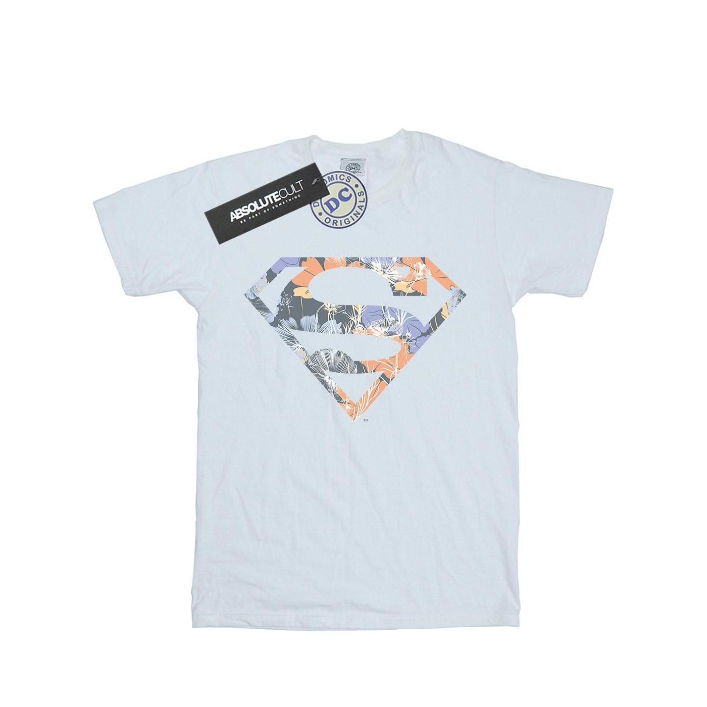 DC COMICS  Superman Floral Logo 2 TShirt 