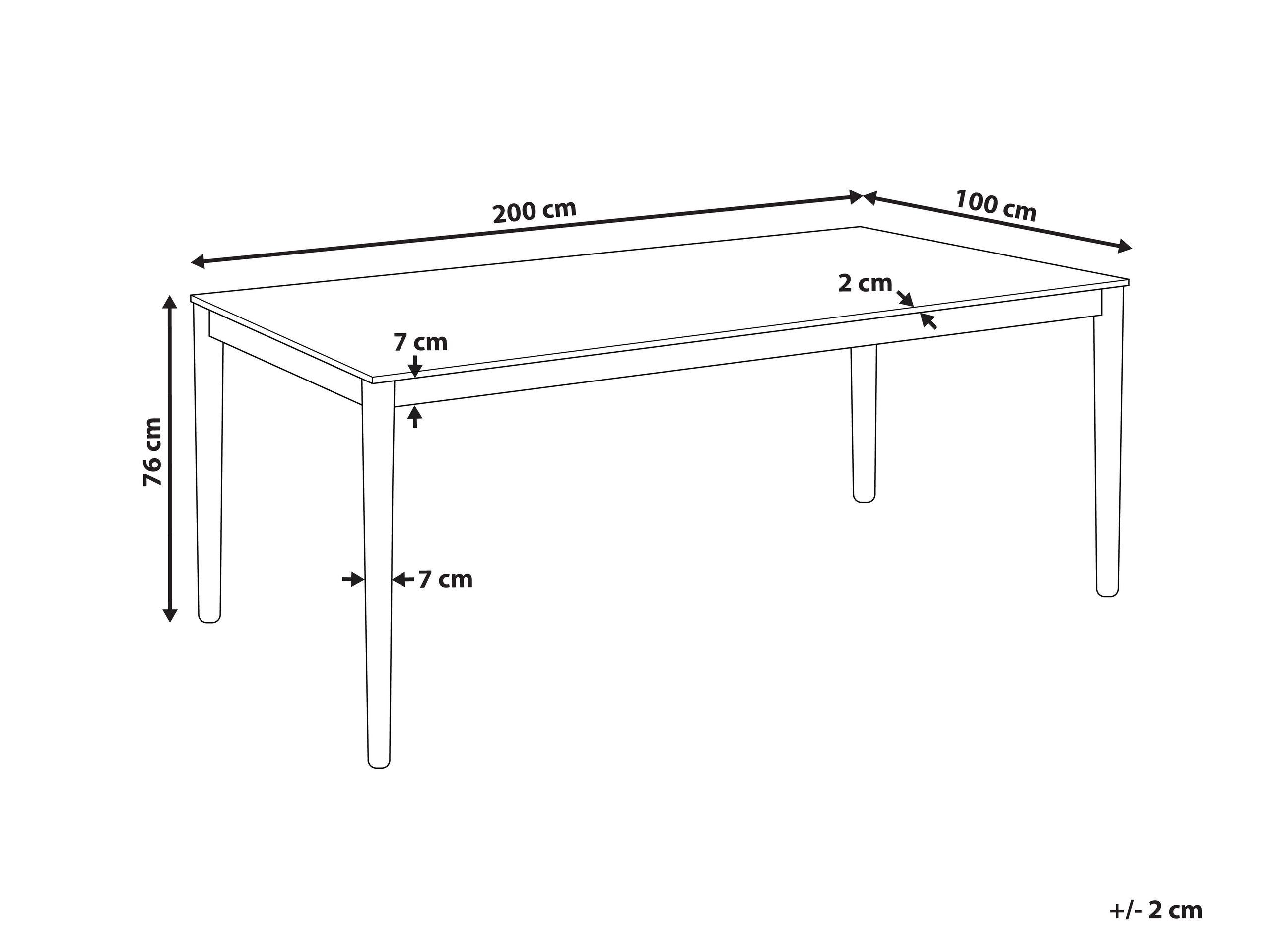 Beliani Table à manger 8 places en MDF Traditionnel ERMELO  