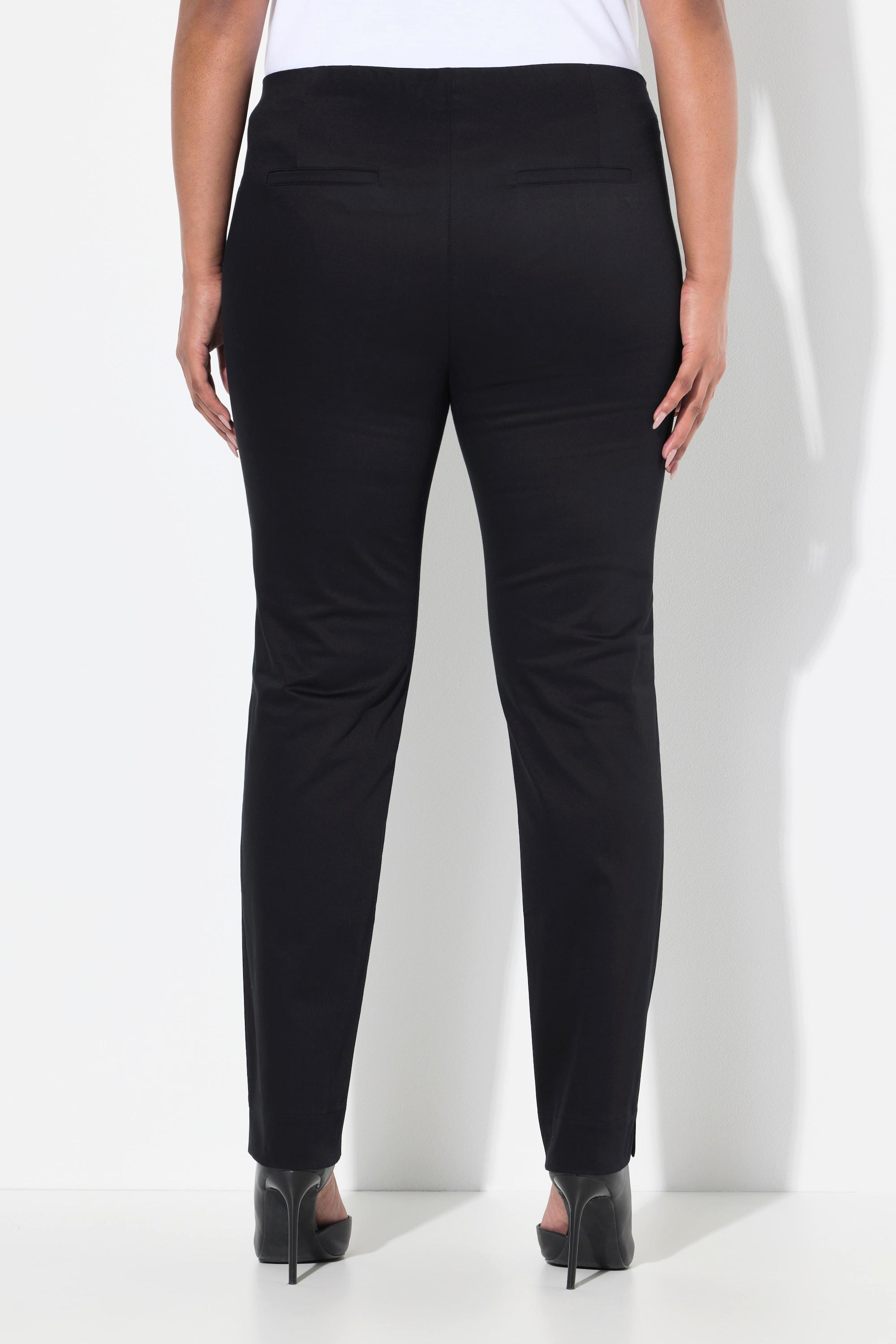 Ulla Popken Chino Slim Fit Hose Elastikbund Saumschlitze  