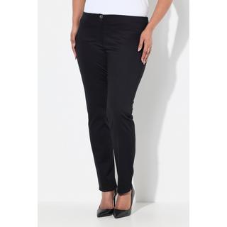 Ulla Popken Chino Slim Fit Hose Elastikbund Saumschlitze  