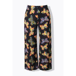 Ulla Popken Pantalon Fluide Papillons Jambe Large Taille Élastique  