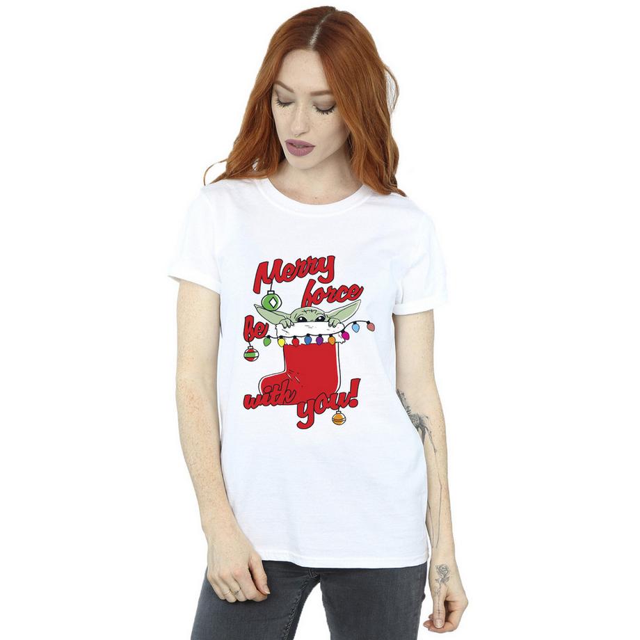 Star Wars: The Mandalorian  Merry Force Be With You T-Shirt 