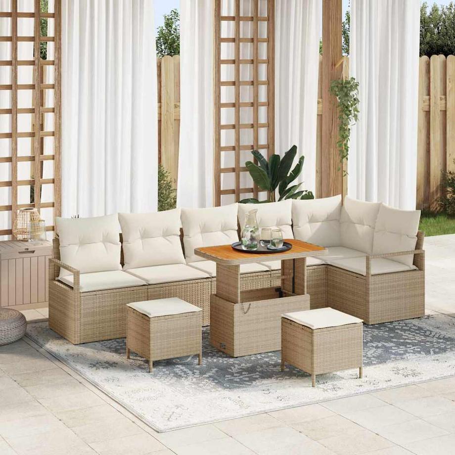 VidaXL Garten-sofa-set poly-rattan  